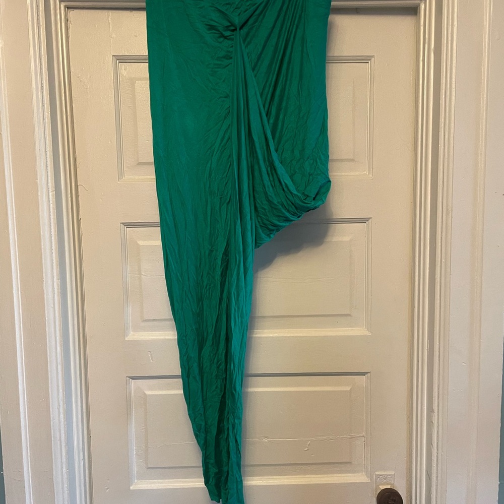 Elegant Green Draped Skirt